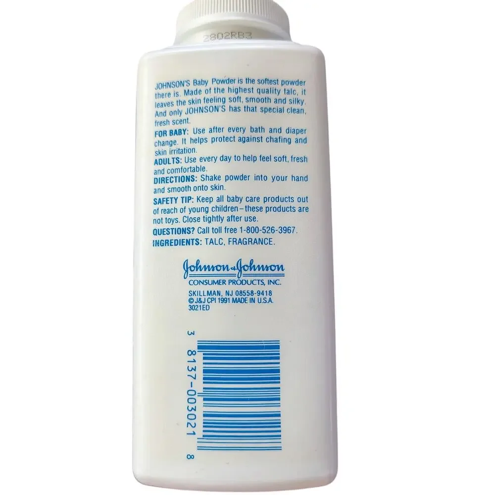 Johnson's Baby Powder Talc Formula 9 oz Pure Softening 1991 VTG NEW Old Stock